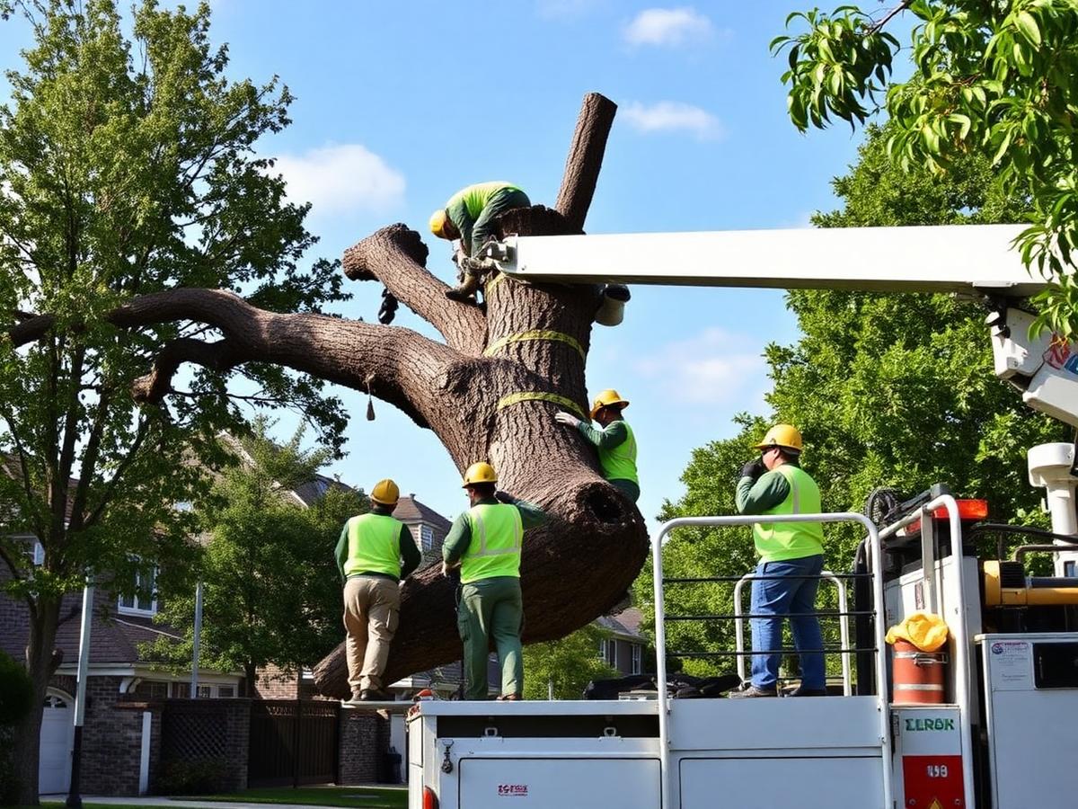 Greenway crew removing a tree